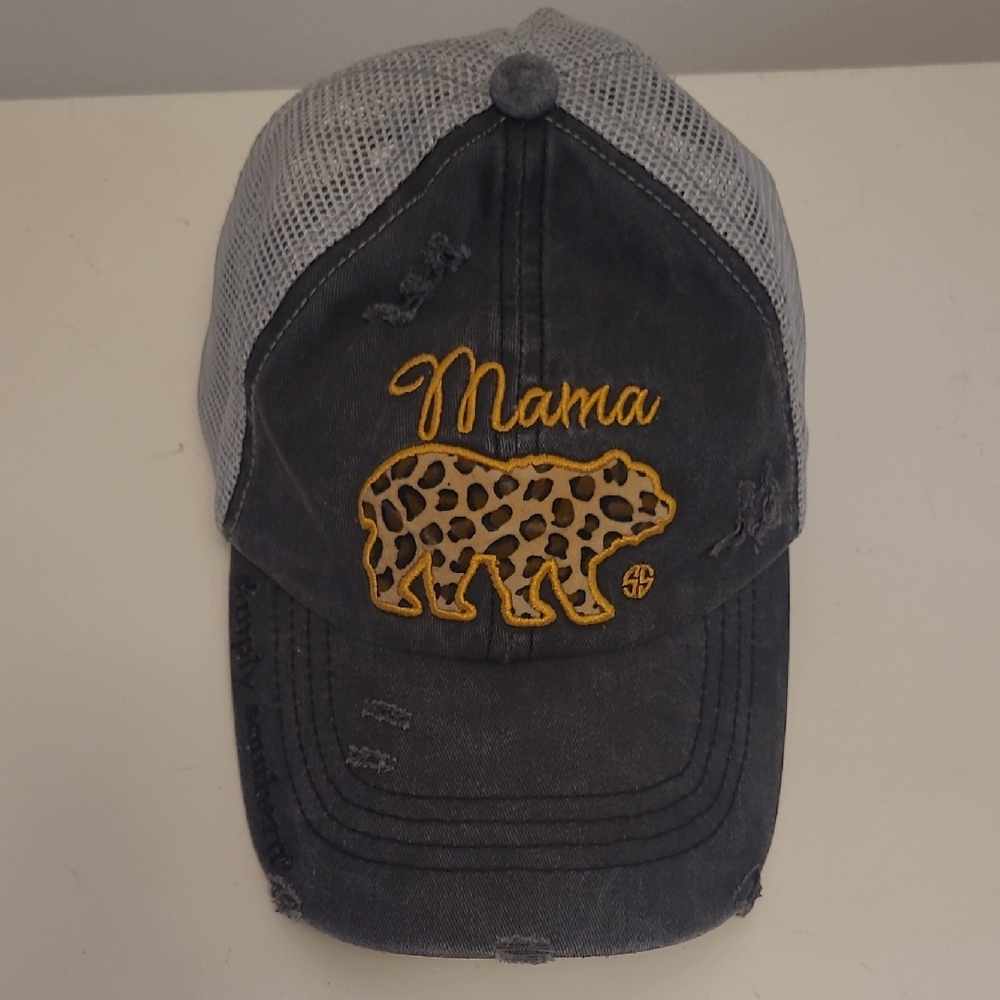 Simply Southern Gray and Gold Mama Hat